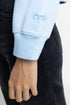 The Sky-Blue Boxy Crop Hoodie